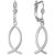 Cutout Fish Drop Earrings in 9ct White Gold