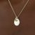 Engraved Pebble & Birthstone Necklace