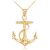 Males’s Anchor Pendant Necklace in 9ct Gold