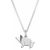 Silver Origami Pig Necklace