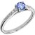 Tanzanite & Diamond Refined Gemstone Ring in 9ct White Gold