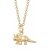 Gold Plated Triceratops Dinosaur Necklace