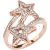 Diamond Remark Starry Eyes Ring in 9ct Rose Gold