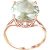 Green Amethyst Brianna Rope Ring in 9ct Rose Gold