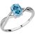 Blue Topaz Infinity Band Gemstone Ring in 9ct White Gold