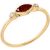 Garnet & White Topaz Stackable Gemstone Ring in 9ct Gold