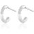 Silver Tooth Dot Huggie Hoop Earrings