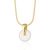 Gold Plated Transparent Spinning Disc Necklace