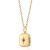 Gold Plated Big name Locket Necklace with Blue Stone