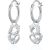 Silver Chinese language Dragon Allure Hoop Earrings