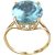 Blue Topaz Brianna Rope Ring in 9ct Gold