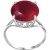 Ruby Brianna Rope Ring in 9ct White Gold