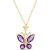 Amethyst Mariah Butterfly Pendant Necklace in 9ct Gold