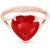 Ruby Eloise Bold Heart Ring in 9ct Rose Gold