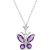 Amethyst Mariah Butterfly Pendant Necklace in 9ct White Gold