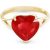 Ruby Eloise Bold Heart Ring in 9ct Gold