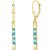 Blue Topaz Hazel Vertical Bar Earrings in 9ct Gold