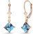 Blue Topaz Clarice Drop Earrings in 9ct Rose Gold