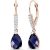 Sapphire & Diamond Katrina Belle Drop Earrings in 9ct Rose Gold