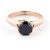 Black Diamond Annika Solitaire Ring, 1.0 ct in 9ct Rose Gold