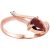 Garnet & Diamond Cecily Tail Ring in 9ct Rose Gold