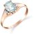 Aquamarine & Diamond Zoe Embellished Solitaire Ring in 9ct Rose Gold