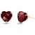 Garnet Eloise Classic Stud Earrings in 9ct Rose Gold