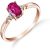 Pink Topaz & Diamond Elegant Allure Ring in 18ct Rose Gold