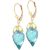 Blue Topaz & Peridot Astrid Charm Drop Earrings in 9ct Gold