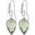 Green Amethyst & Diamond Astrid Contemporary Drop Earrings in 9ct White Gold