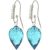 Blue Topaz & Diamond Astrid Contemporary Drop Earrings in 9ct White Gold