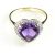 Amethyst & Diamond Melody Signature Halo Ring in 18ct Gold