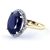 Sapphire & Diamond Eve Halo Ring in 18ct Gold