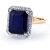 Sapphire & Diamond Lilibet Signature Halo Ring in 18ct Rose Gold