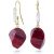 Ruby & Diamond Prominent Geometric Drop Earrings in 9ct Gold