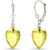 Lemon Quartz Salma Dimensional Drop Earrings in 9ct White Gold