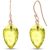 Lemon Quartz Salma Dimensional Drop Earrings in 9ct Rose Gold