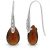 Garnet & Diamond Ancona Classic Drop Earrings in 9ct White Gold