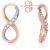 Diamond Sofia Entwined Infinity Earrings in 9ct Rose Gold