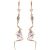 Amethyst & Diamond Priscilla Serpent Drop Earrings in 9ct Rose Gold