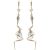 Green Amethyst & Diamond Priscilla Serpent Drop Earrings in 9ct Rose Gold