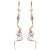 Pink Topaz & Diamond Priscilla Serpent Drop Earrings in 9ct Rose Gold