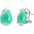 Emerald Alanna Pear Drop Stud Earrings in 9ct White Gold