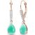 Emerald & Diamond Katrina Belle Drop Earrings in 9ct Rose Gold