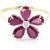 Ruby & Diamond Annabella Blooming Flower Ring in 18ct Gold