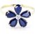 Sapphire & Diamond Annabella Blooming Flower Ring in 18ct Gold