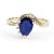 Sapphire & Diamond Katrina Belle Abstract Ring in 9ct Gold