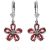 Garnet & Diamond Annabella Blooming Drop Earrings in 9ct White Gold