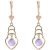 Amethyst Scarlett Art Deco Drop Earrings in 9ct Rose Gold