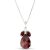 Garnet Milan Petal Drop Pendant Necklace in 9ct White Gold